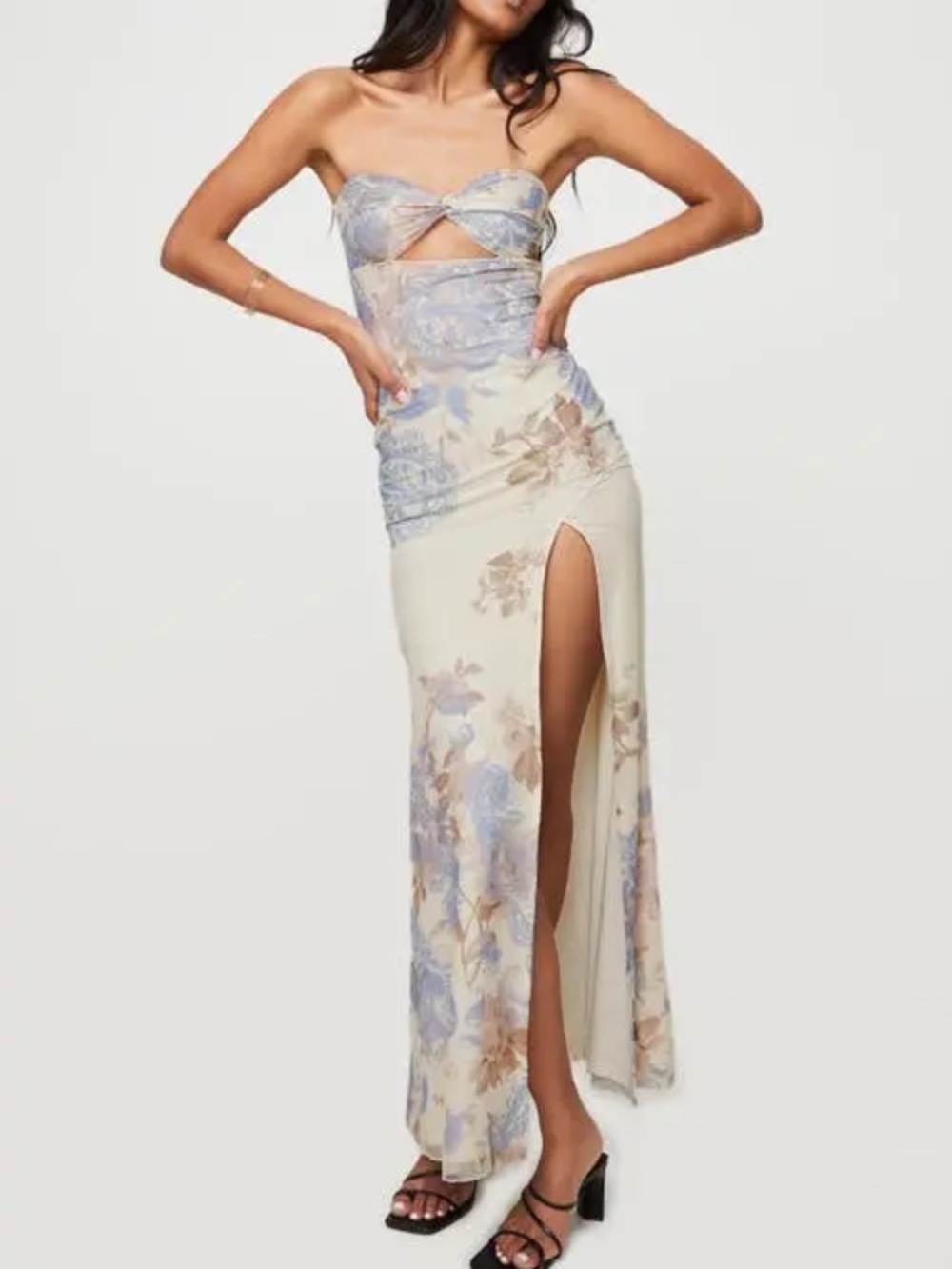 Princess Polly Kyanne Strapless Cutout Maxi Dress - size 10 - NEW
